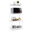 Costway 4-tier Contemporary Iron Baker's Rack with Thicken Pipes in White