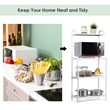 Costway 4-tier Contemporary Iron Baker's Rack with Thicken Pipes in White