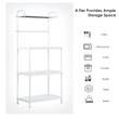 Costway 4-tier Contemporary Iron Baker's Rack with Thicken Pipes in White