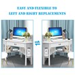 Costway Contemporary MDF and Pine Wood Corner Computer Desk in White