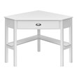 Costway Contemporary MDF and Pine Wood Corner Computer Desk in White