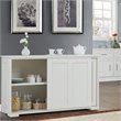 Costway MDF Kitchen Storage Cabinet with Sliding Door in White
