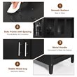 Costway MDF and Pine Kitchen Storage Cabinet with 2 Doors in Black