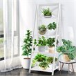 Costway 4-Tier Contemporary MDF Board Multifunctional Ladder Shelf in White