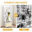 Costway 4-Tier Contemporary MDF Board Multifunctional Ladder Shelf in White