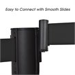 Costway Contemporary Stainless Steel Queue Pole in Black (Set of 6)
