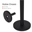 Costway Contemporary Stainless Steel Queue Pole in Black (Set of 6)