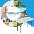 Costway 4-foot Polyethylene Folding Table with Matching Skirt in White