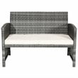 Costway 4-piece Contemporary Rattan and Steel Patio Furniture Set in Gray