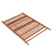 Costway 3-tier Contemporary Bamboo Folding Flower Pot Shelf in Light Brown