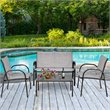 Costway 4-piece Contemporary Steel Patio Furniture Set in Gray