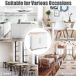 Costway Contemporary MDF and Rubberwood Kitchen Island Cart in White