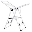 Costway Contemporary Steel and Plastic Folding Laundry Clothes Storage in White