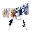 Costway Contemporary Steel and Plastic Folding Laundry Clothes Storage in White