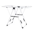 Costway Contemporary Steel and Plastic Folding Laundry Clothes Storage in White