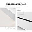 Costway Contemporary Wood Storage Bench with Removable Cushion in White