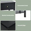 Costway Contemporary MDF Nightstand with Spacious Tabletop in Black