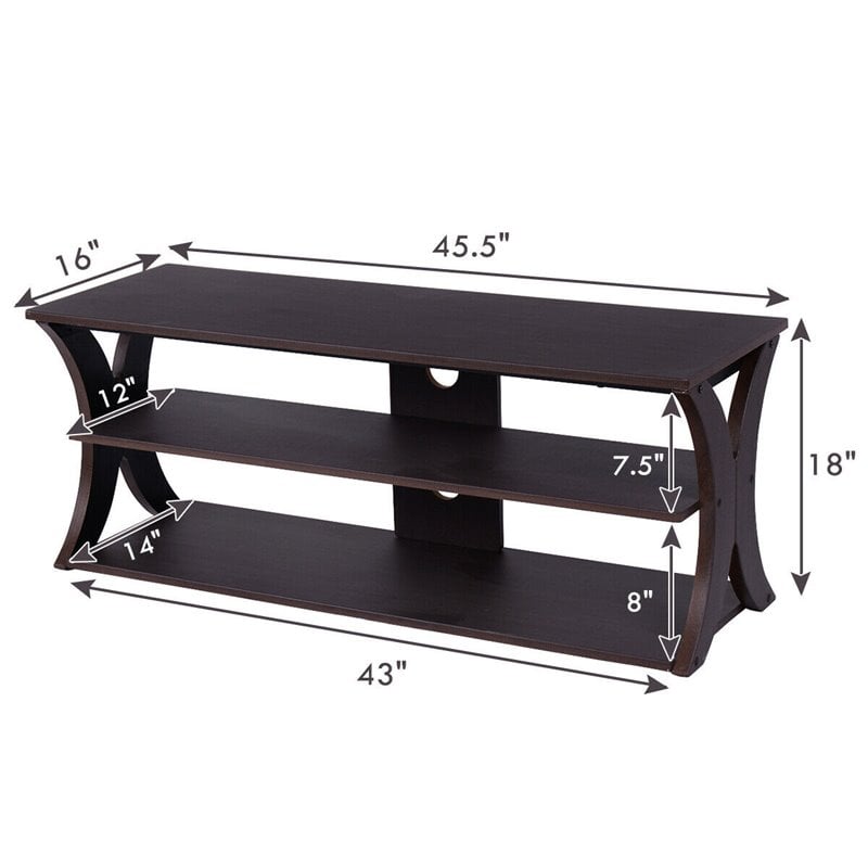 Costway 3-tier Contemporary MDF Up To 50