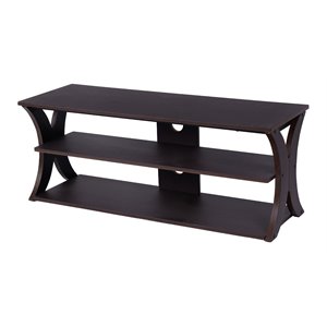 Costway 3-tier Contemporary MDF Up To 50&quot TV Entertainment Center in Brown