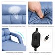 Costway Cotton Sofa Massage Recliner with 5 Adjustable Backrest in Blue