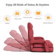 Costway Cotton Sofa Massage Recliner with 5 Adjustable Backrest in Red