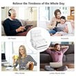 Costway Cotton Sofa Massage Recliner with 5 Adjustable Backrest in White
