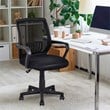 Costway Polyurethane Ergonomic Mid-back Mesh Computer Office Chair in Black