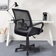 Costway Polyurethane Ergonomic Mid-back Mesh Computer Office Chair in Black