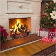 Costway 10-piece Contemporary Ceramic Realistic Wood Gas Logs in Brown