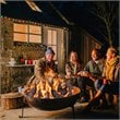 Costway 10-piece Contemporary Ceramic Realistic Wood Gas Logs in Brown