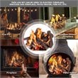 Costway 10-piece Contemporary Ceramic Realistic Wood Gas Logs in Brown