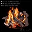 Costway 10-piece Contemporary Ceramic Realistic Wood Gas Logs in Brown