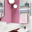 Costway 2-tier Contemporary Iron Wall Mount Bathroom Shelf in Silver