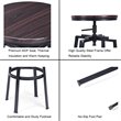 Costway Wood and Metal Adjustable Bar Stools in Brown (Set of 2)