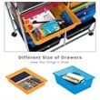 Costway 12-drawer Iron and Plastic Rolling Cart Storage in Multi-Color