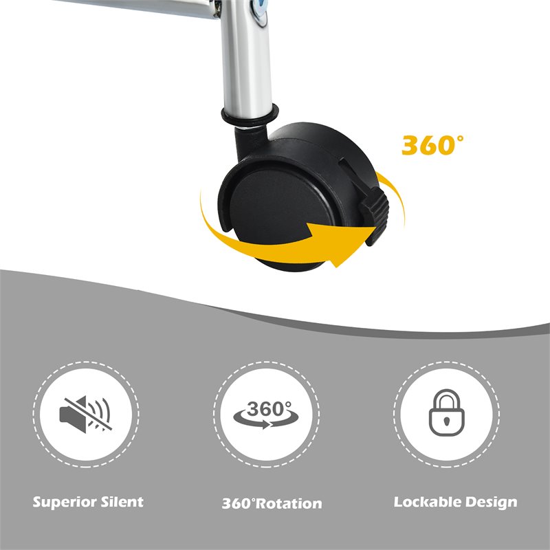 Costway 20-drawer Steel and Plastic Rolling Storage Cart in Multi-Color