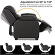 Costway Polyurethane Kids Sofa Armchair Recliner with Storage Arm in Black