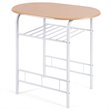 Costway 3-piece MDF and Iron Dining Set with Table and 2 Chairs in White