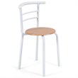 Costway 3-piece MDF and Iron Dining Set with Table and 2 Chairs in White
