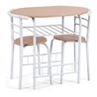 Costway 3-piece MDF and Iron Dining Set with Table and 2 Chairs in White