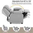 Costway Polyurethane Kids Sofa Armchair Recliner with Storage Arm in Gray