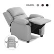 Costway Polyurethane Kids Sofa Armchair Recliner with Storage Arm in Gray