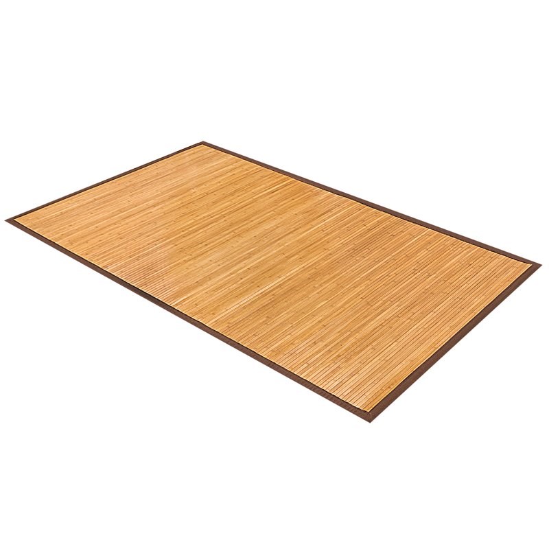 Costway 5' x 8' Contemporary Natural Bamboo Area Rug in Natural