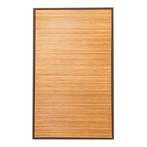 costway 5' x 8' contemporary natural bamboo area rug in natural