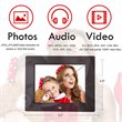 Costway 8'' Contemporary Plastic Digital Photo Frame with Remote in Black