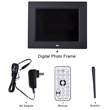 Costway 8'' Contemporary Plastic Digital Photo Frame with Remote in Black