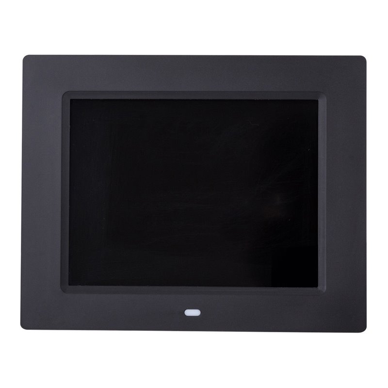 Costway 8'' Contemporary Plastic Digital Photo Frame with Remote in Black