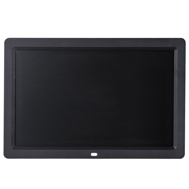 Costway 12'' Contemporary Plastic Digital Photo Frame with Remote in Black