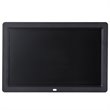 Costway 12'' Contemporary Plastic Digital Photo Frame with Remote in Black