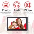 Costway 12'' Contemporary Plastic Digital Photo Frame with Remote in Black